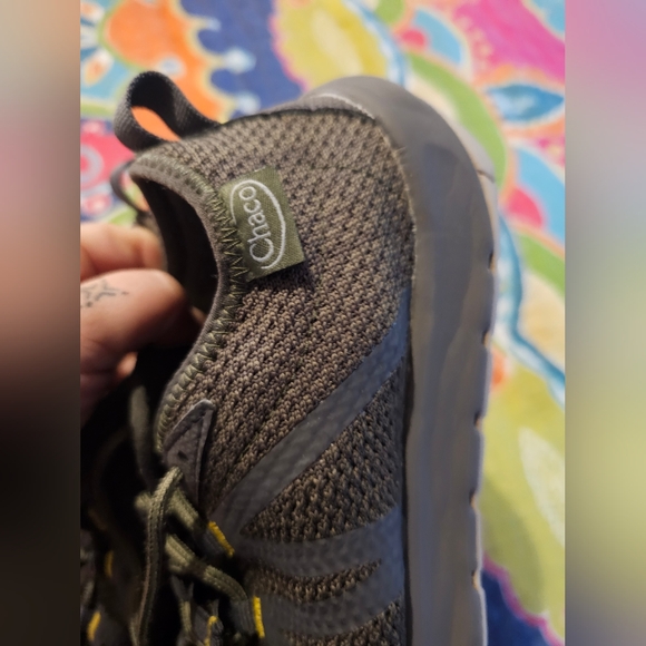 Mens Chaco Sneakers Performance Footwear Size 9.5 Gray And Yellow Lace Up - Picture 7 of 7